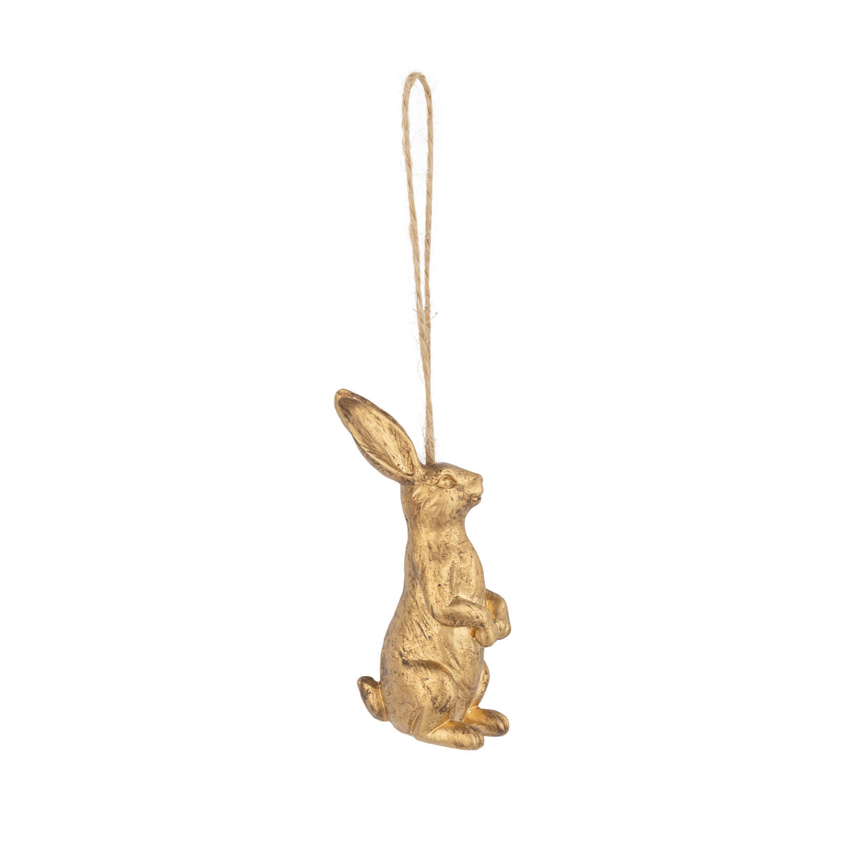 Silver Tree Home & Holiday: Gold painted resin standing hare ornament