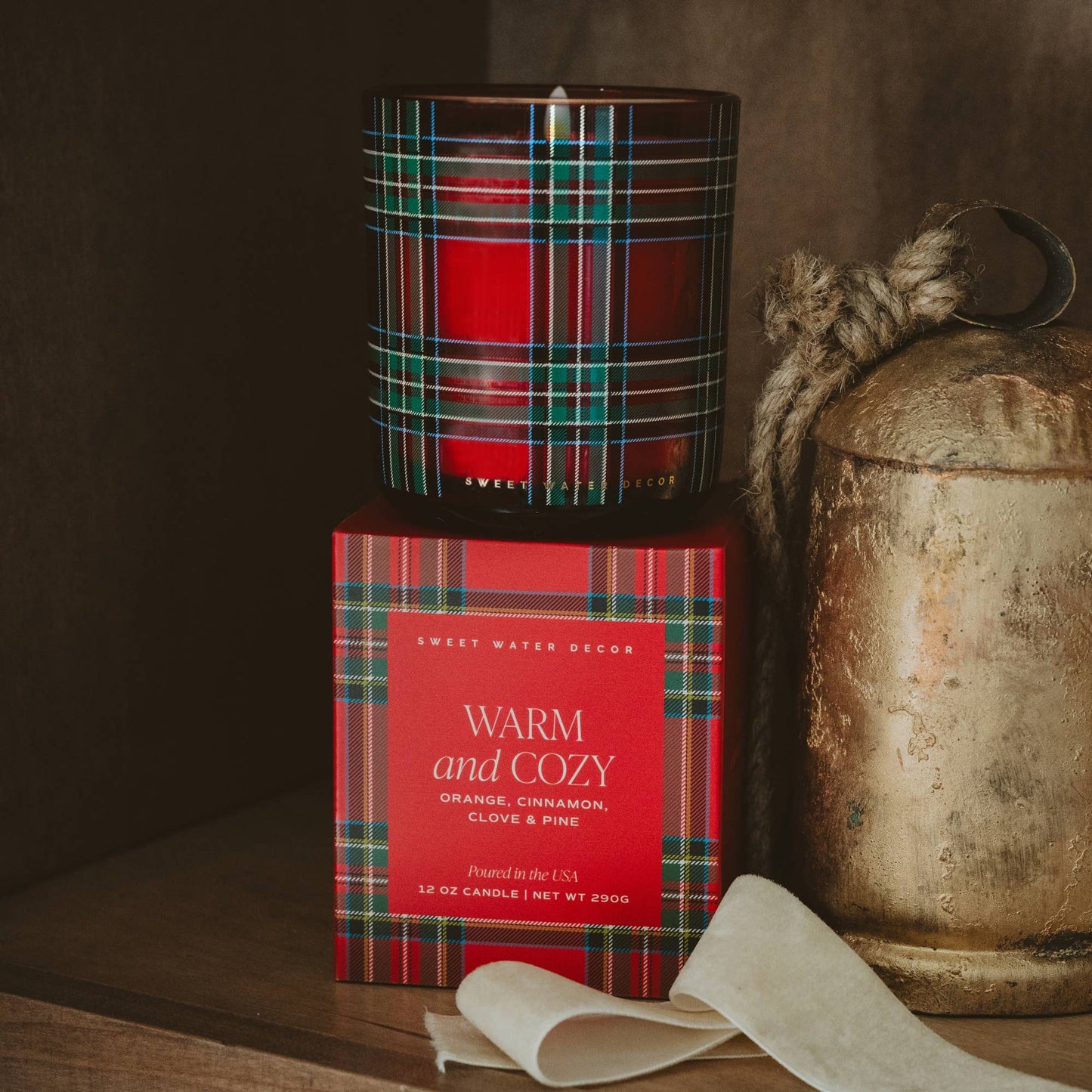 Sweet Water Decor - *NEW* Warm and Cozy 12 oz Boxed Soy Candle - Christmas Gifts