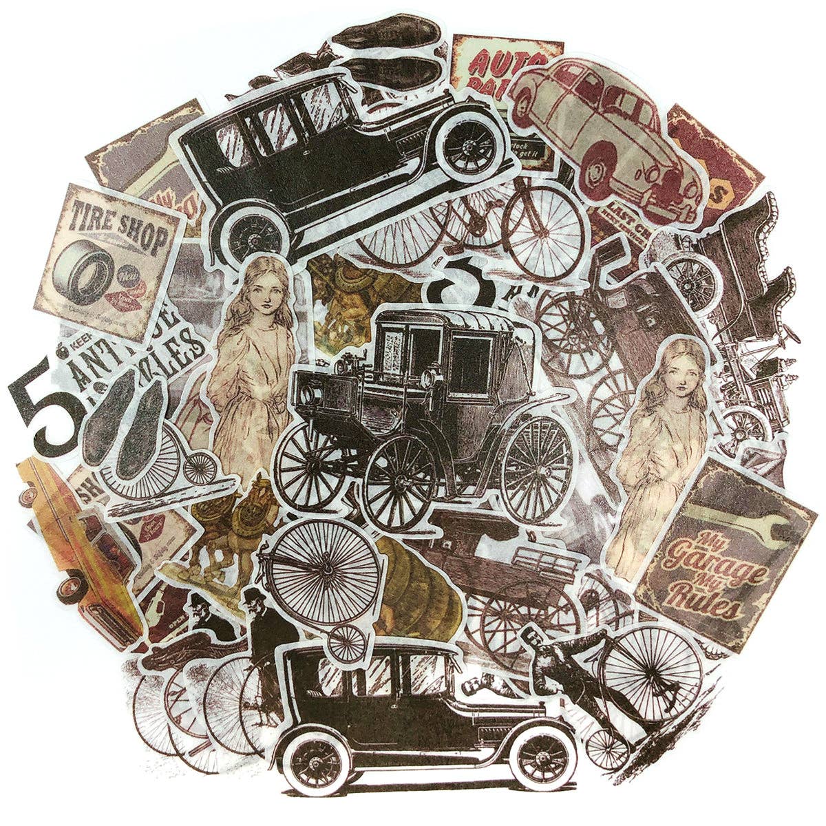 Wrapables.com - Wrapables Decorative Scrapbooking Washi Stickers, (60 pcs): Vintage