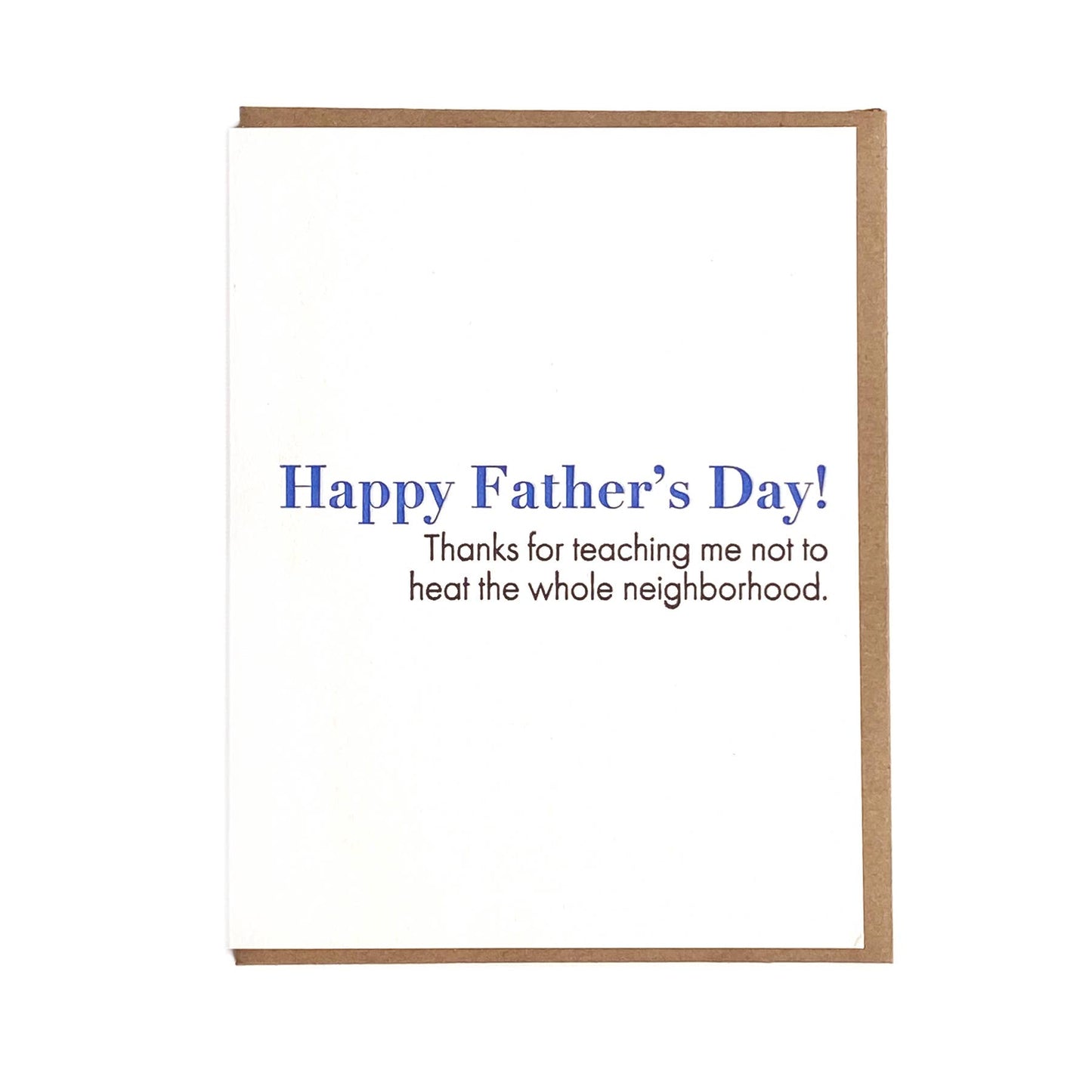 Lady Pilot Letterpress - Heating Father's Day Greeting Card