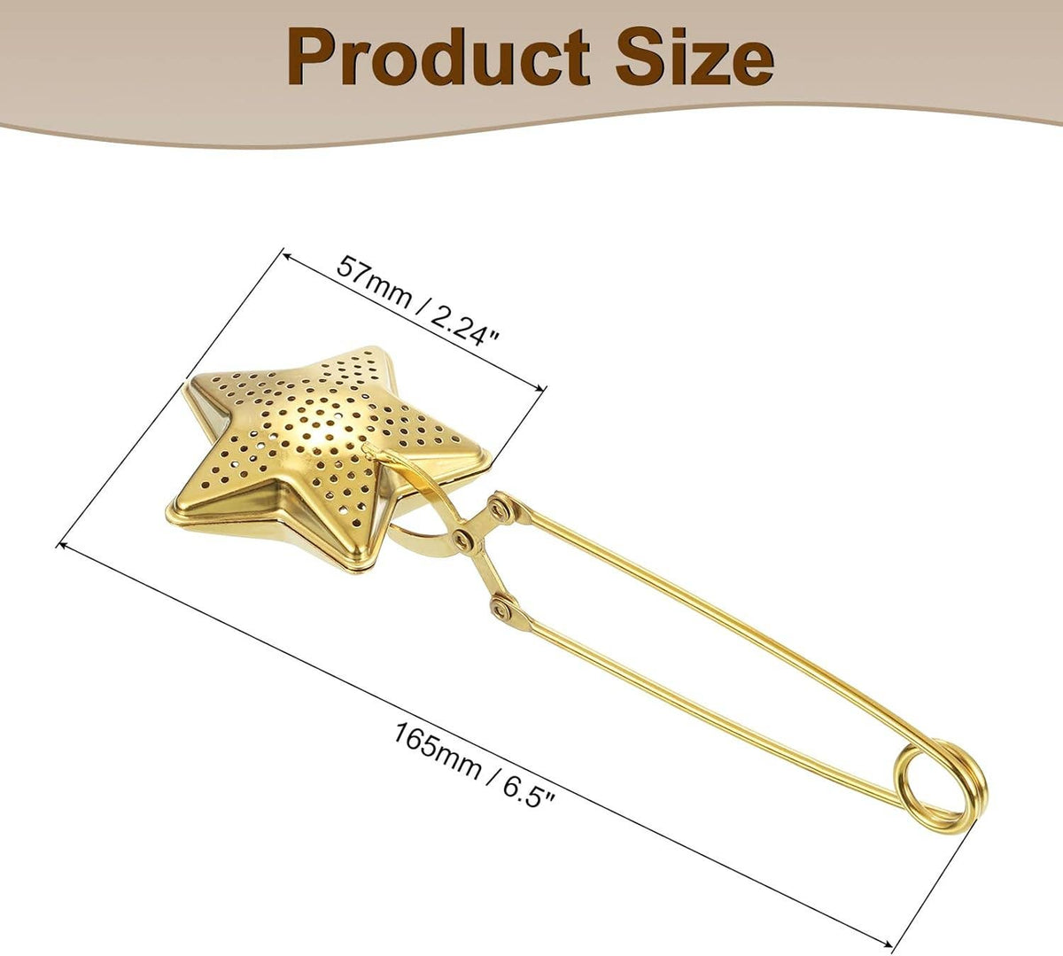 Gold Star Snap Tea Infuser with Handle, Loose Leaf Tea Steeper