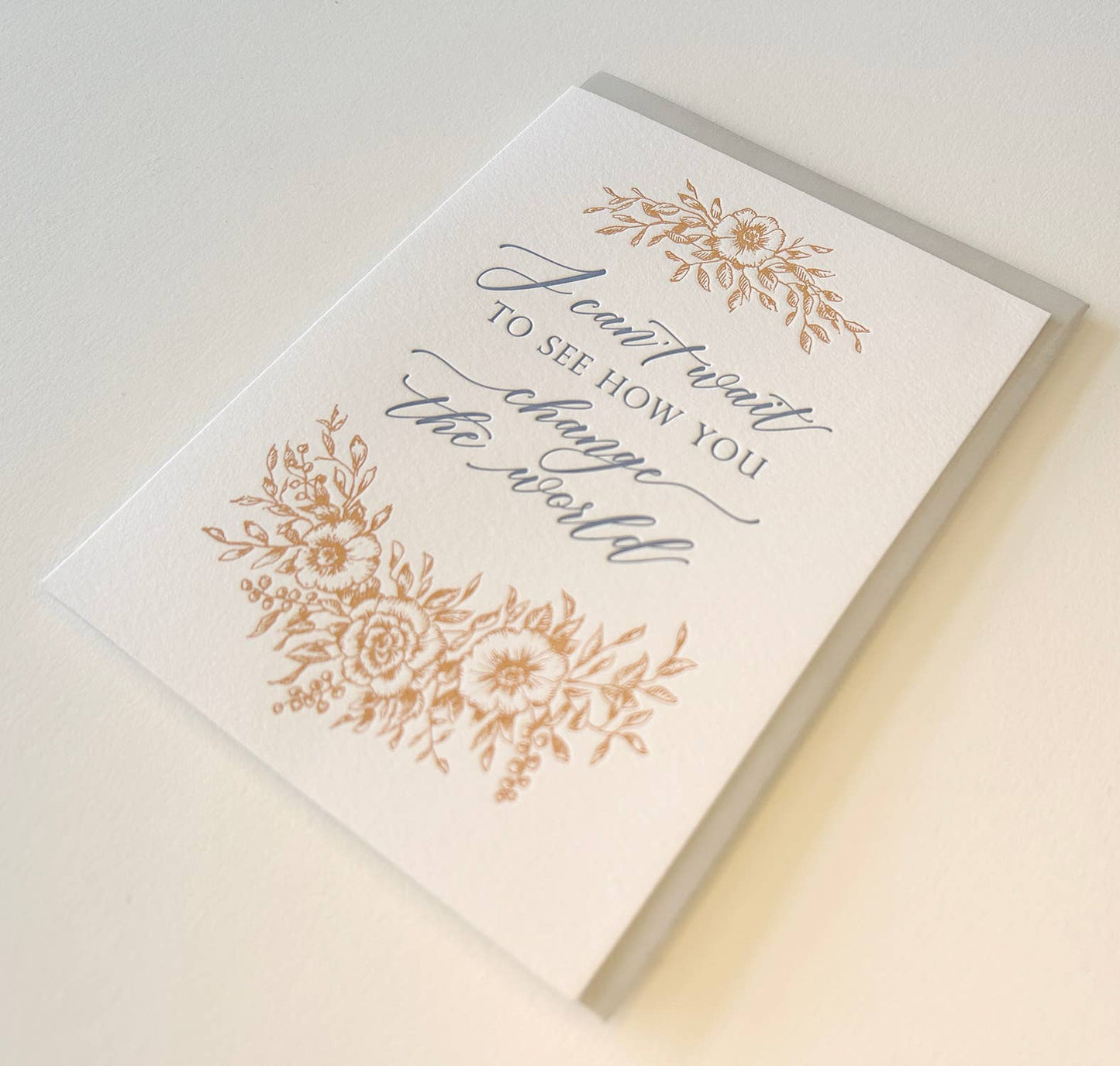 Rust Belt Love Paperie - Change The World Letterpress Greeting Card - Stomping Grounds