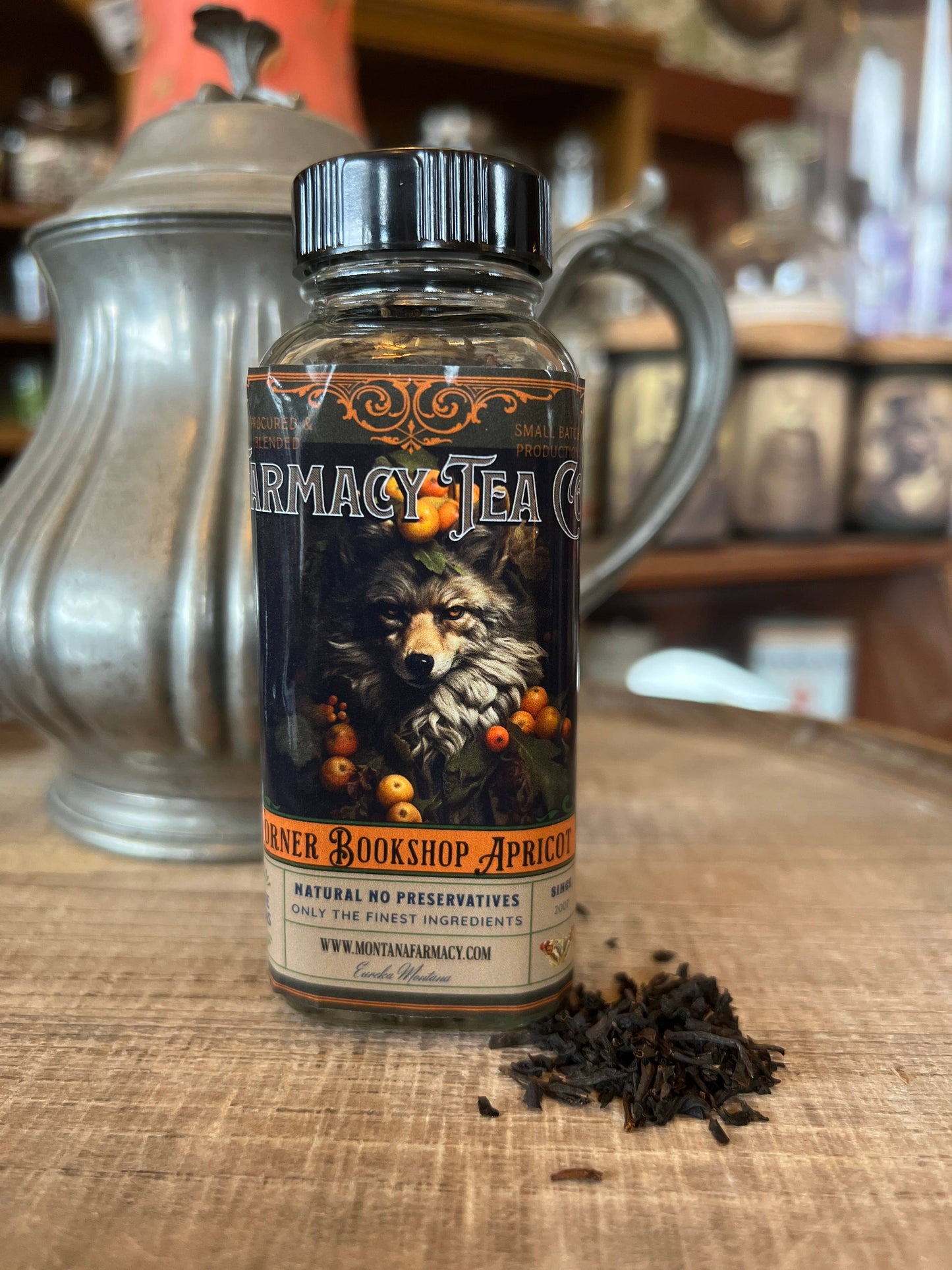 Montana Farmacy - Corner Bookstore Bookshop Literary Tea Apricot