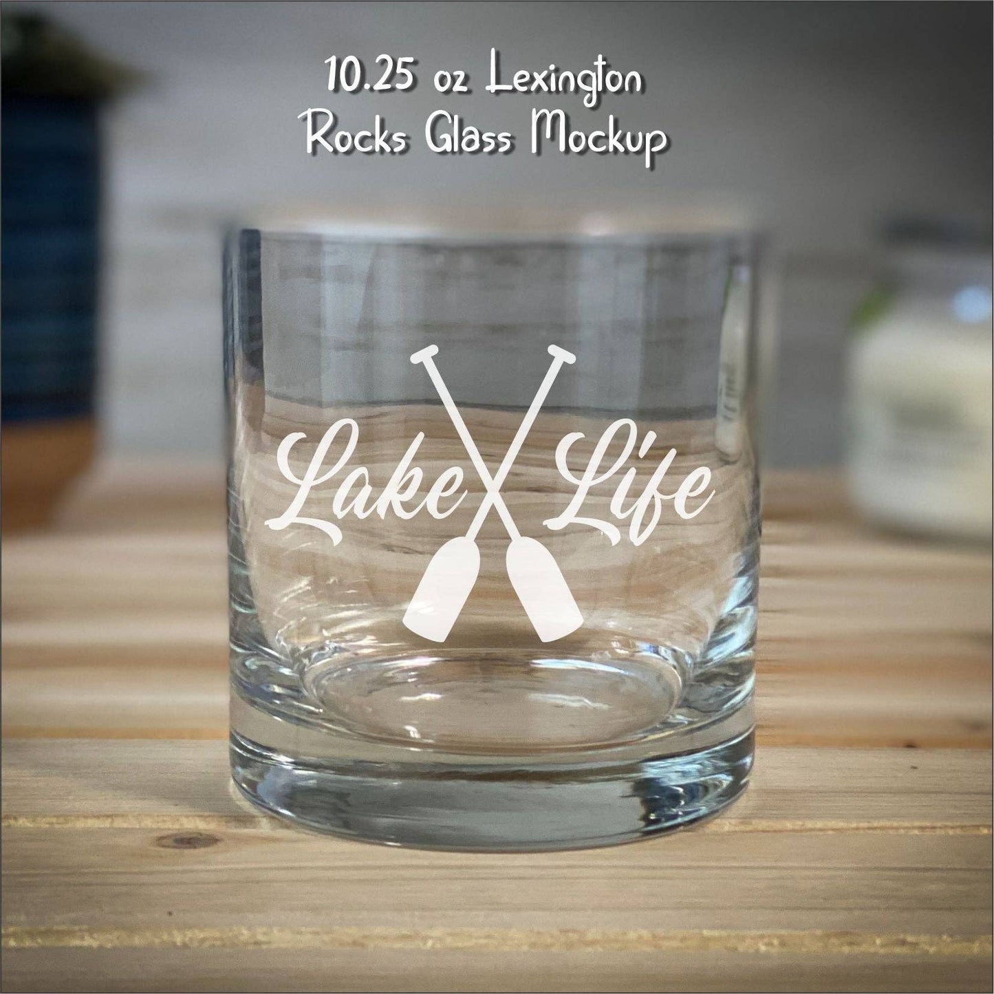 Lake Life Canoe Paddles - 10.25 oz Rocks Glass: Knob Bottom