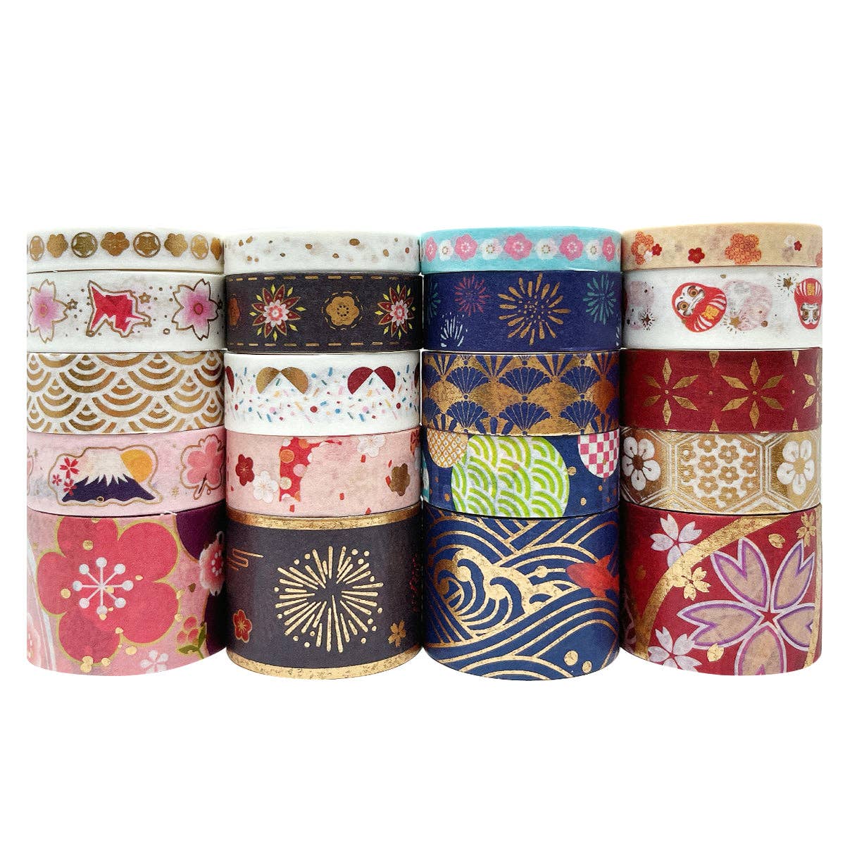 Wrapables.com - Wrapables Gold Foil Washi Tape in Gift Box Set for DIY Arts: Festive Cranes