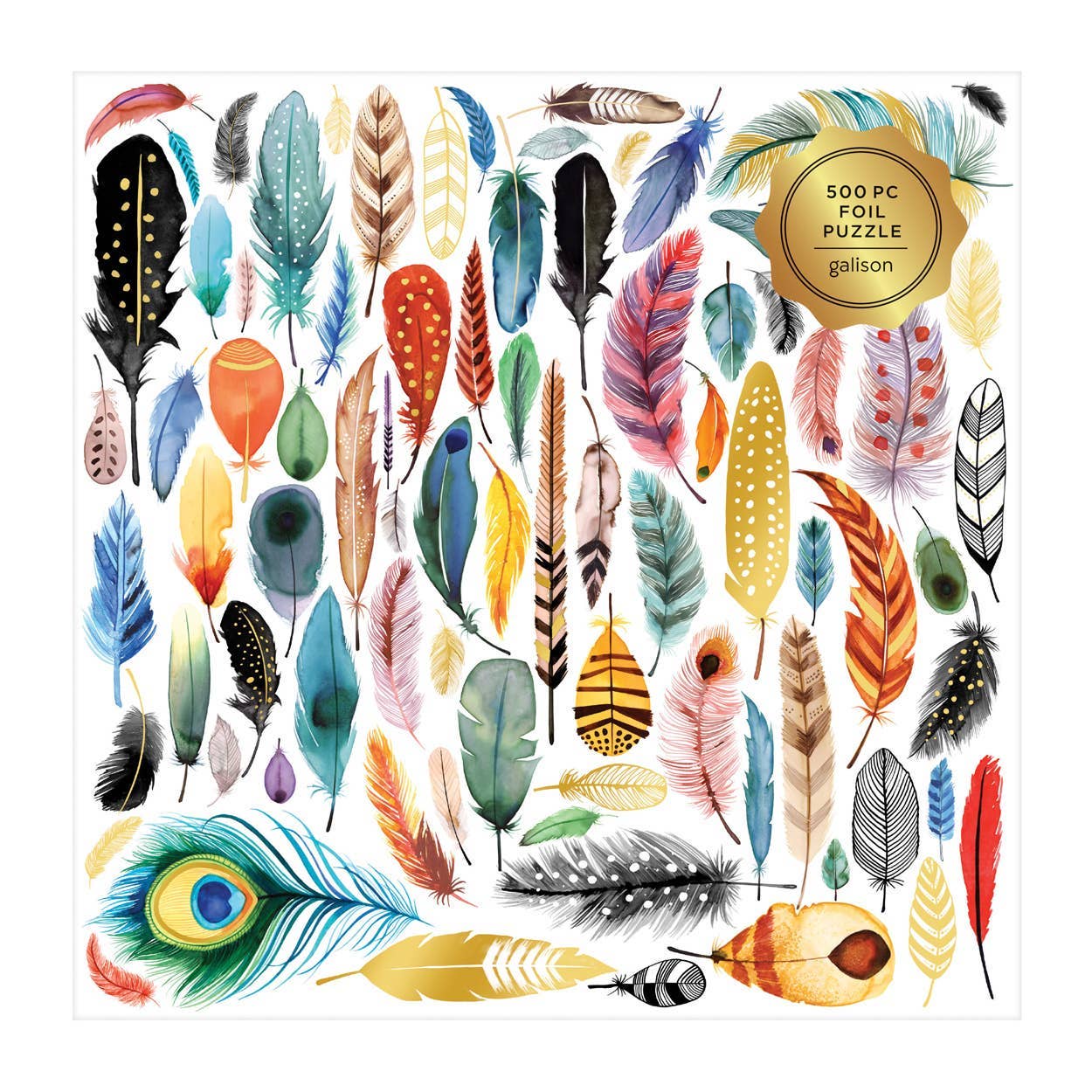 Chronicle Books - Feathers 500 Piece Foil Puzzle