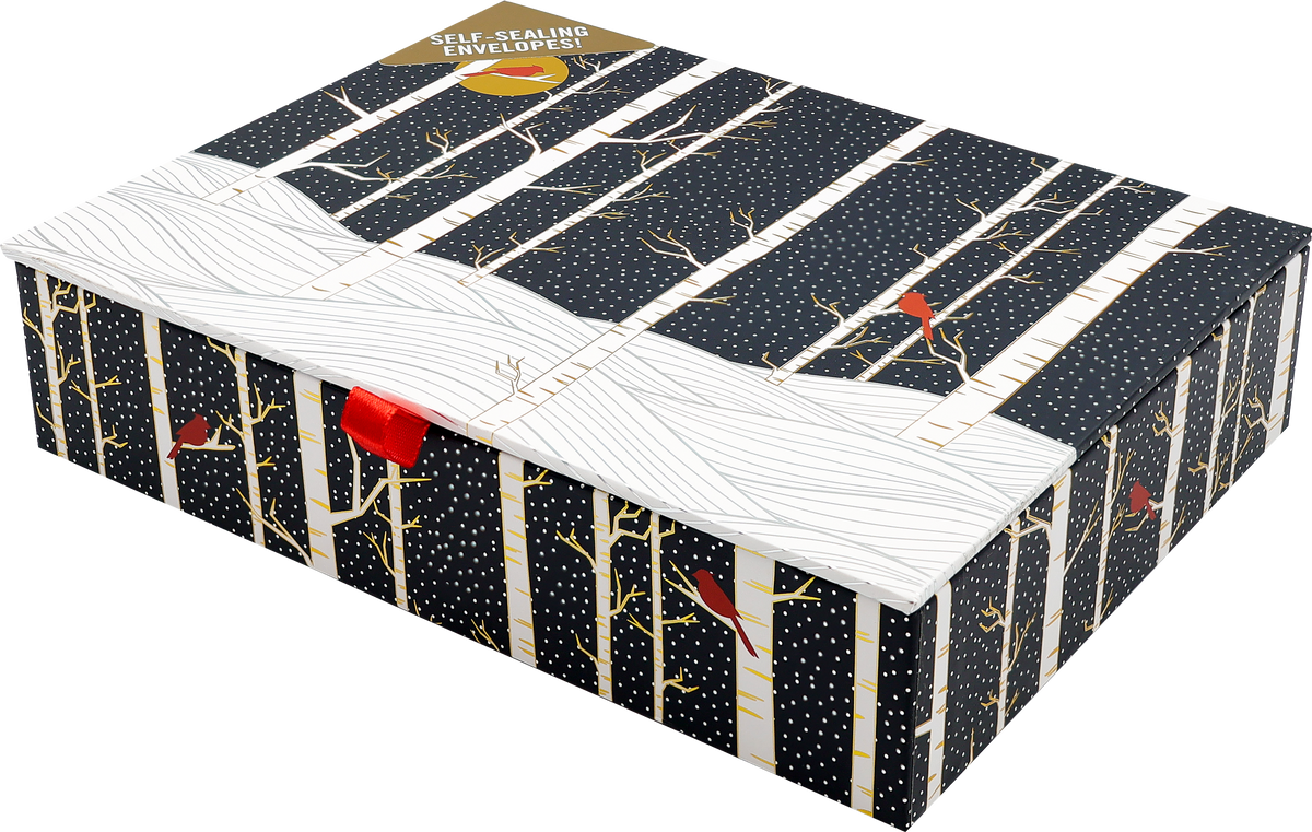 Peter Pauper Press - Birch Trees in Winter Deluxe Boxed Holiday Cards