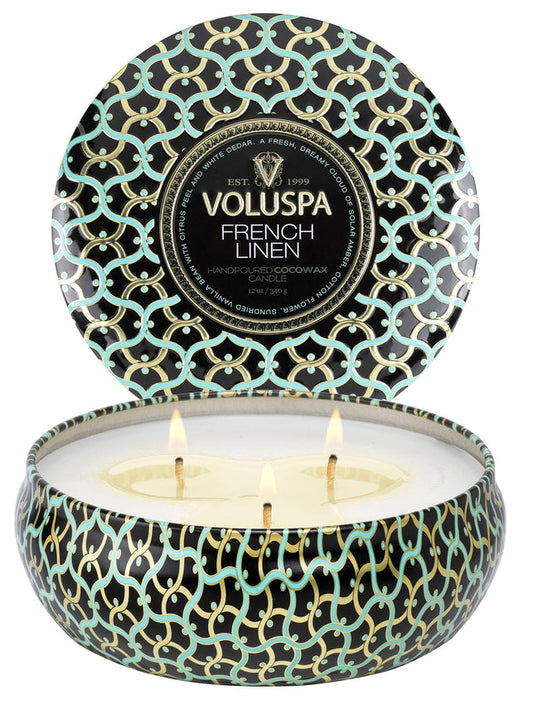 VOLUSPA - French Linen : Handpoured Cocowax Candle
