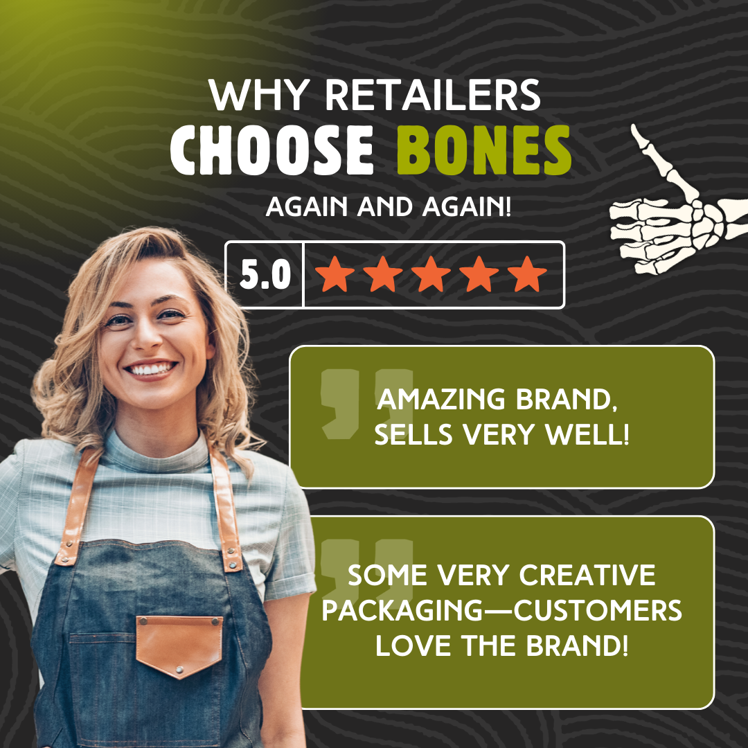 Bones Coffee Company - Better Brain Mushroom Coffee | Dark Roast | 10oz - Stomping Grounds