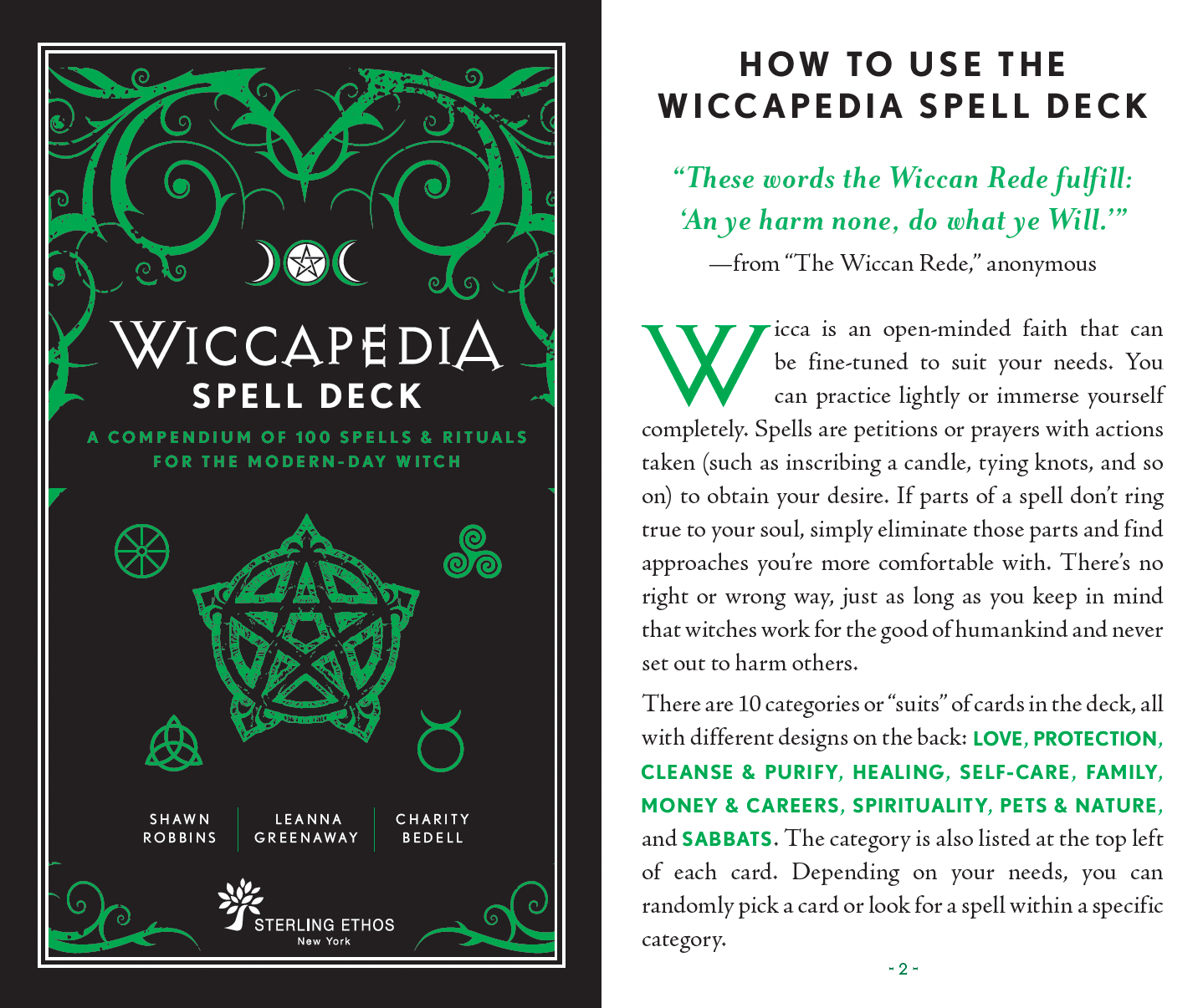 Hachette Book Group - Wiccapedia Spell Deck by Leanna Greenaway