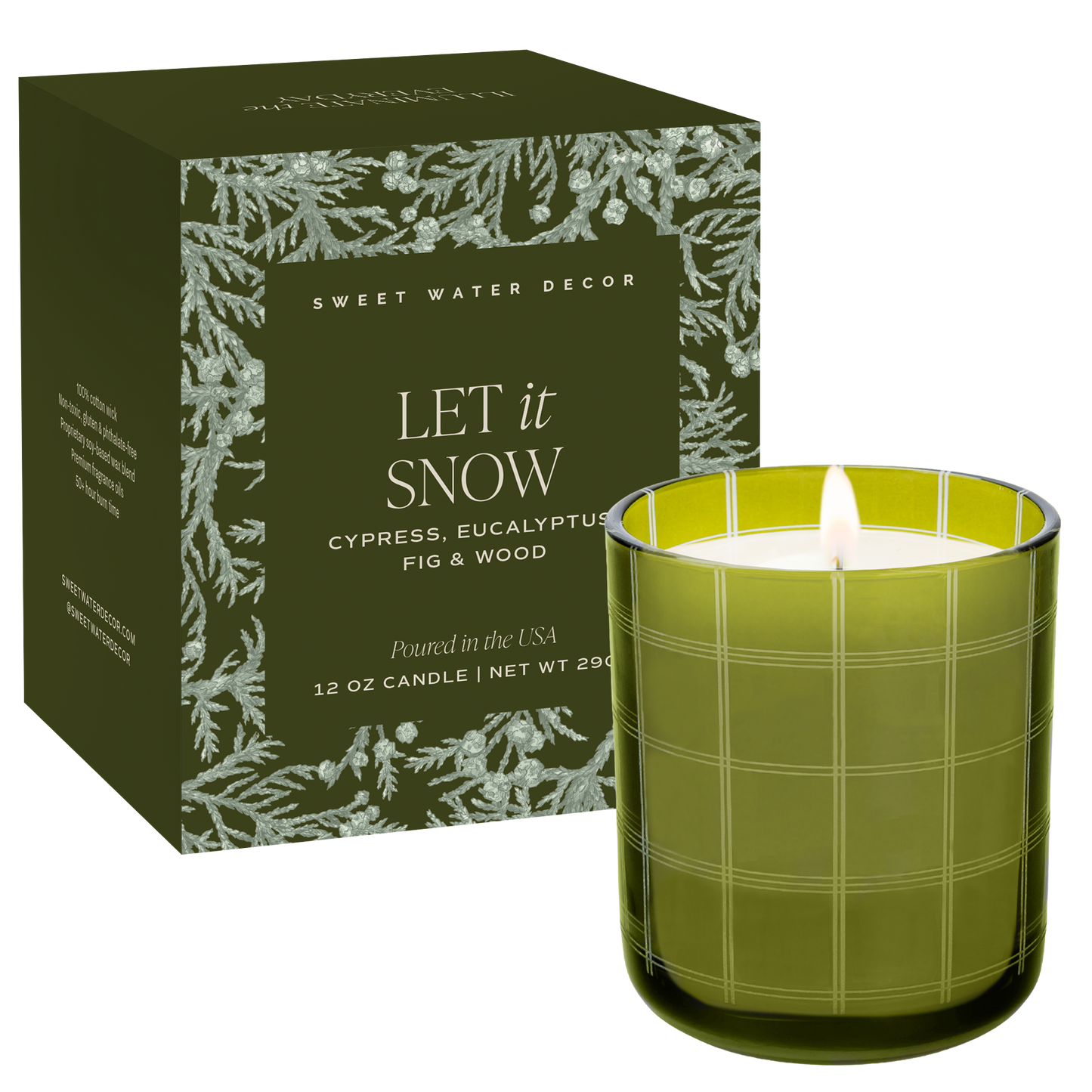 Sweet Water Decor - *NEW* Let It Snow 12 oz Boxed Soy Candle - Christmas Decor