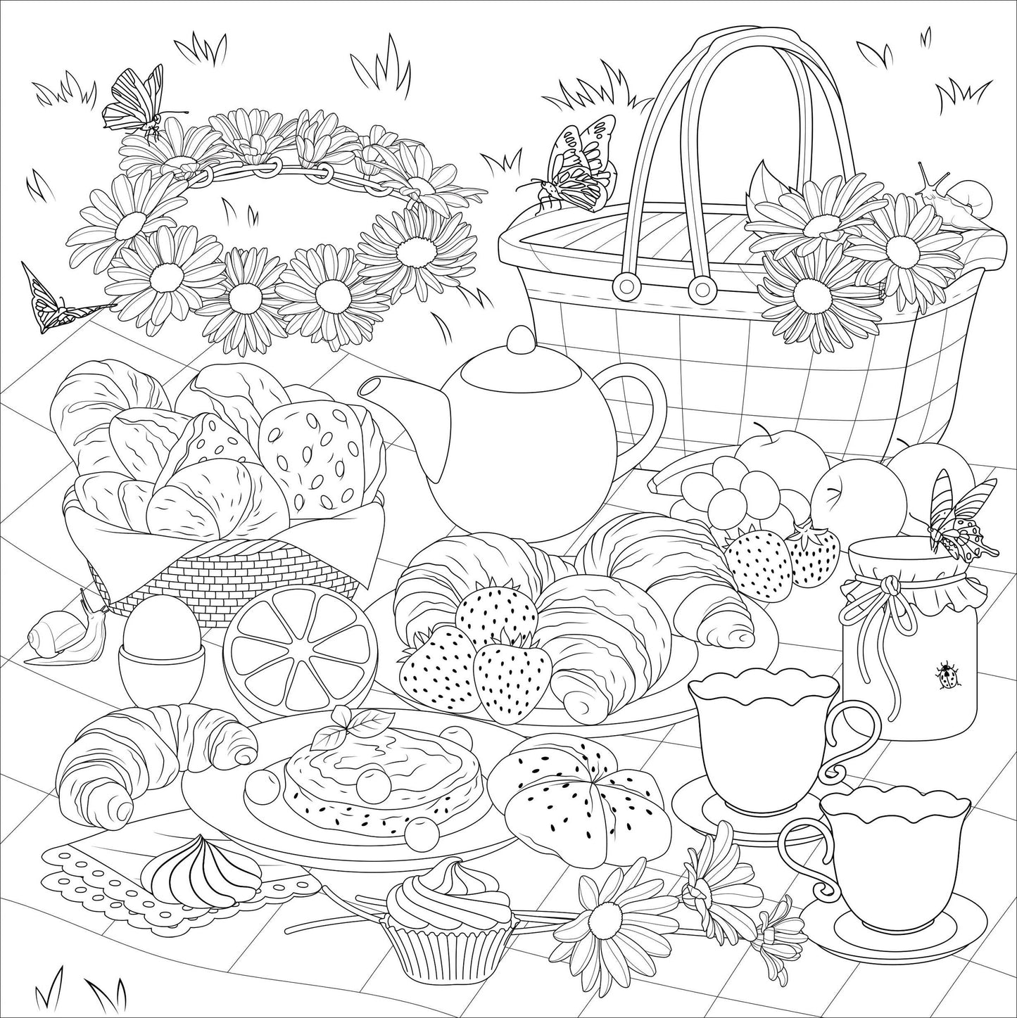 Peter Pauper Press - Cottagecore Adult Coloring Book