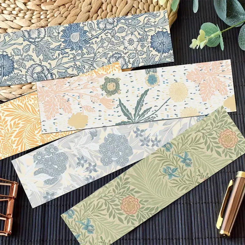 Magnifique Hearts - Morris's Floral Bookmarks - Artistic Bookmarks (lucky Dip): 10 Bookmarks