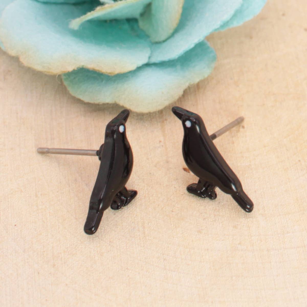 Literary Quotes Raven Post Earrings - ZAD