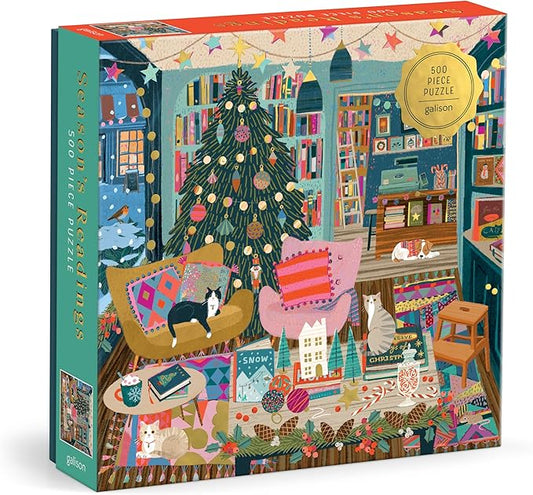 Galison Season's Readings – 500 Piece Foil Jigsaw Puzzle