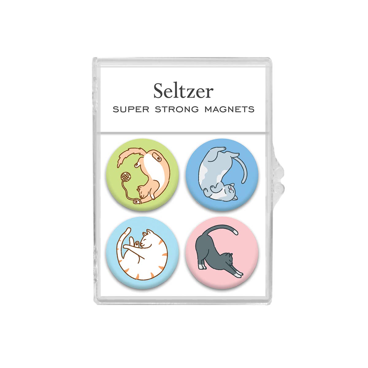 Seltzer Goods - Curled Cat Magnet Set