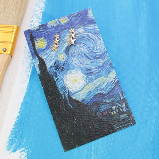 ZAD - Starry Night Fine Art Star Post Earrings