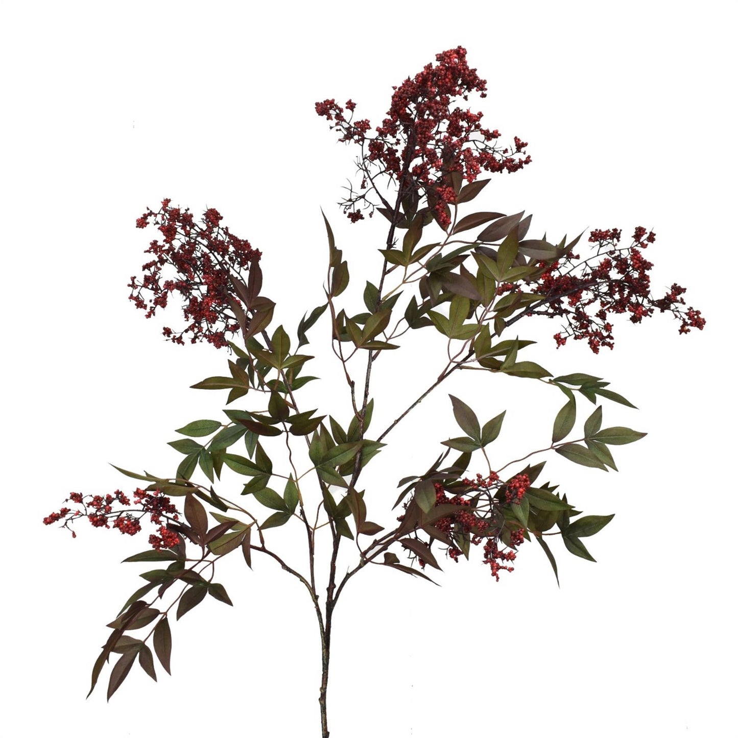 David Christopher's Collection - 45” Mini Berry Nandina Spray - Red