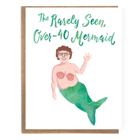 A Zillion Dollars - Rarely Seen Over 40 Mermaid; Funny Birthday Card; Funny 40th