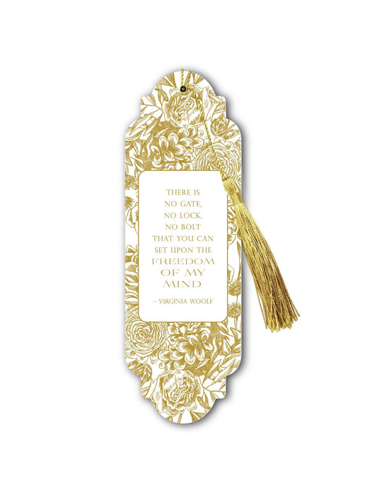 Rust Belt Love Paperie - "There is no gate, no lock, no bolt that you can set upon the freedom of my mind"- Virginia Woolf Quote Bookmark - Stomping Grounds