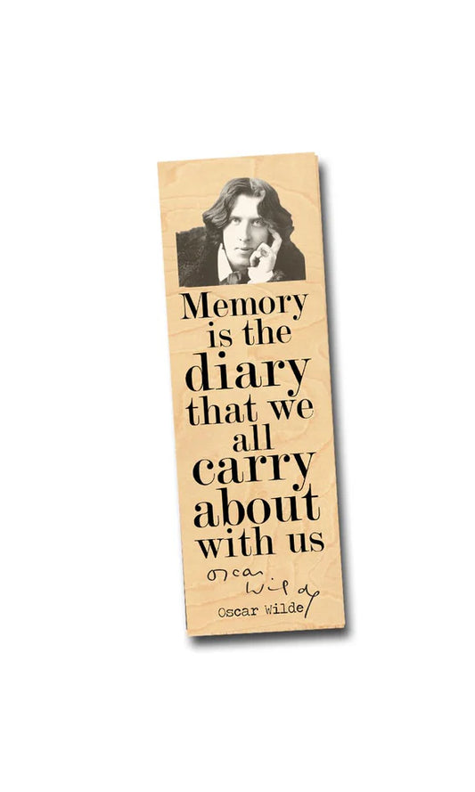Fly Paper Products - Oscar Wilde "Memory is the diary that we carry" Bookmark