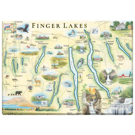 Finger Lakes Map Magnet XPlorer Maps