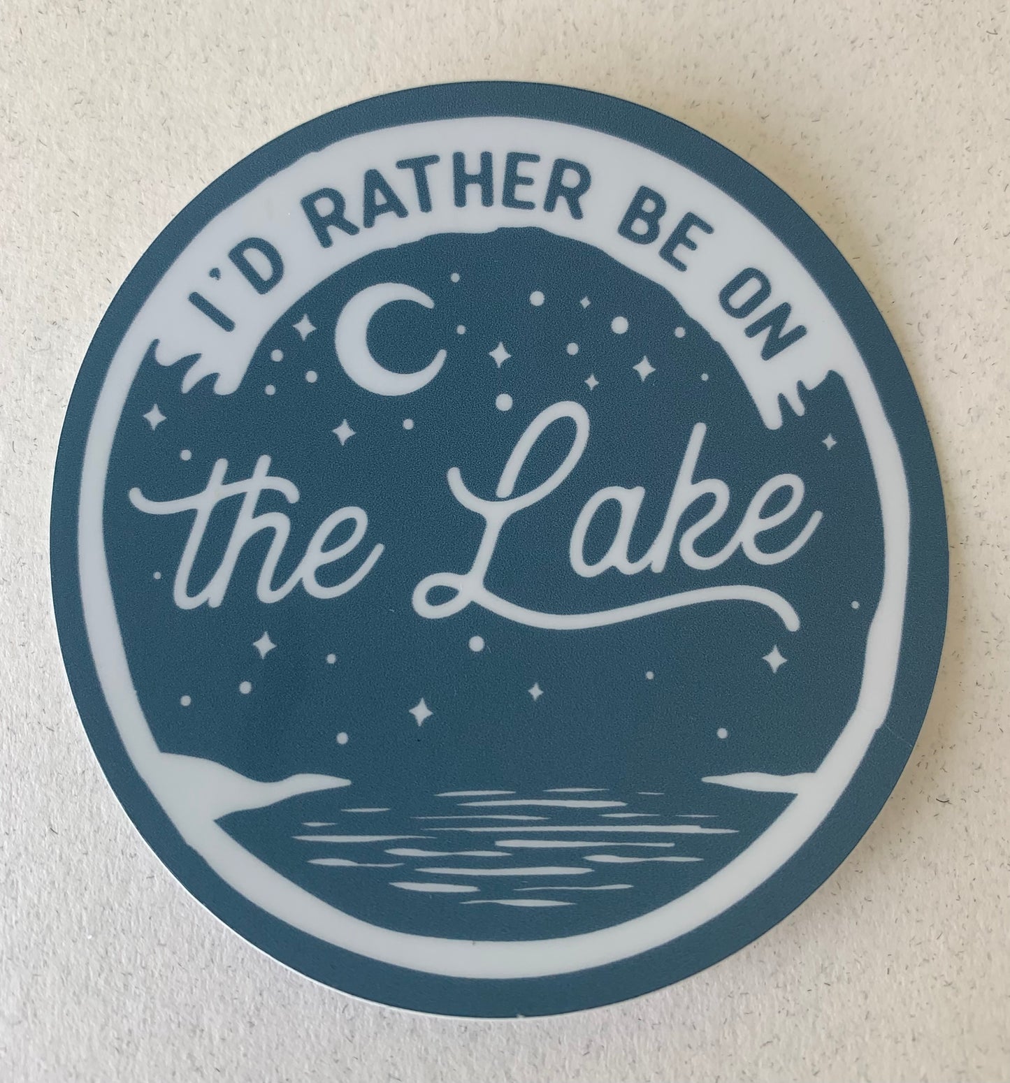 I'd Rather Be On The Lake Sticker