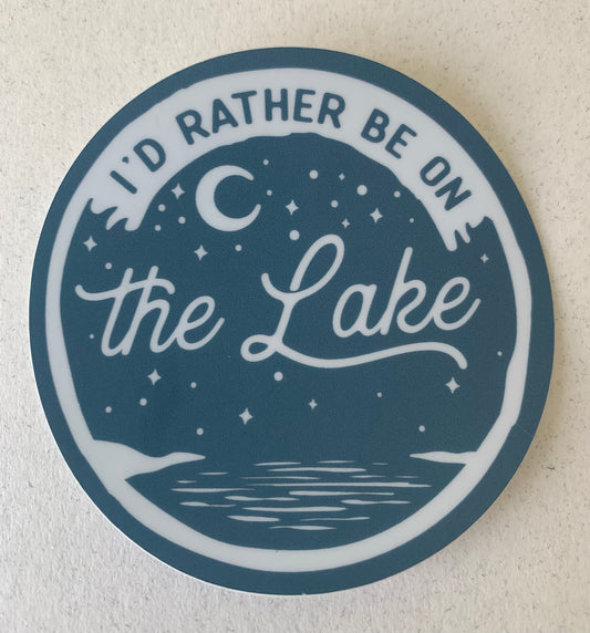 I'd Rather Be On The Lake Sticker