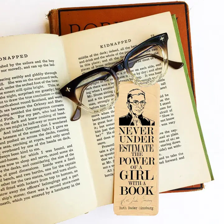 Ruth Bader Ginsberg "Power of A Girl with A Book" Bookmark