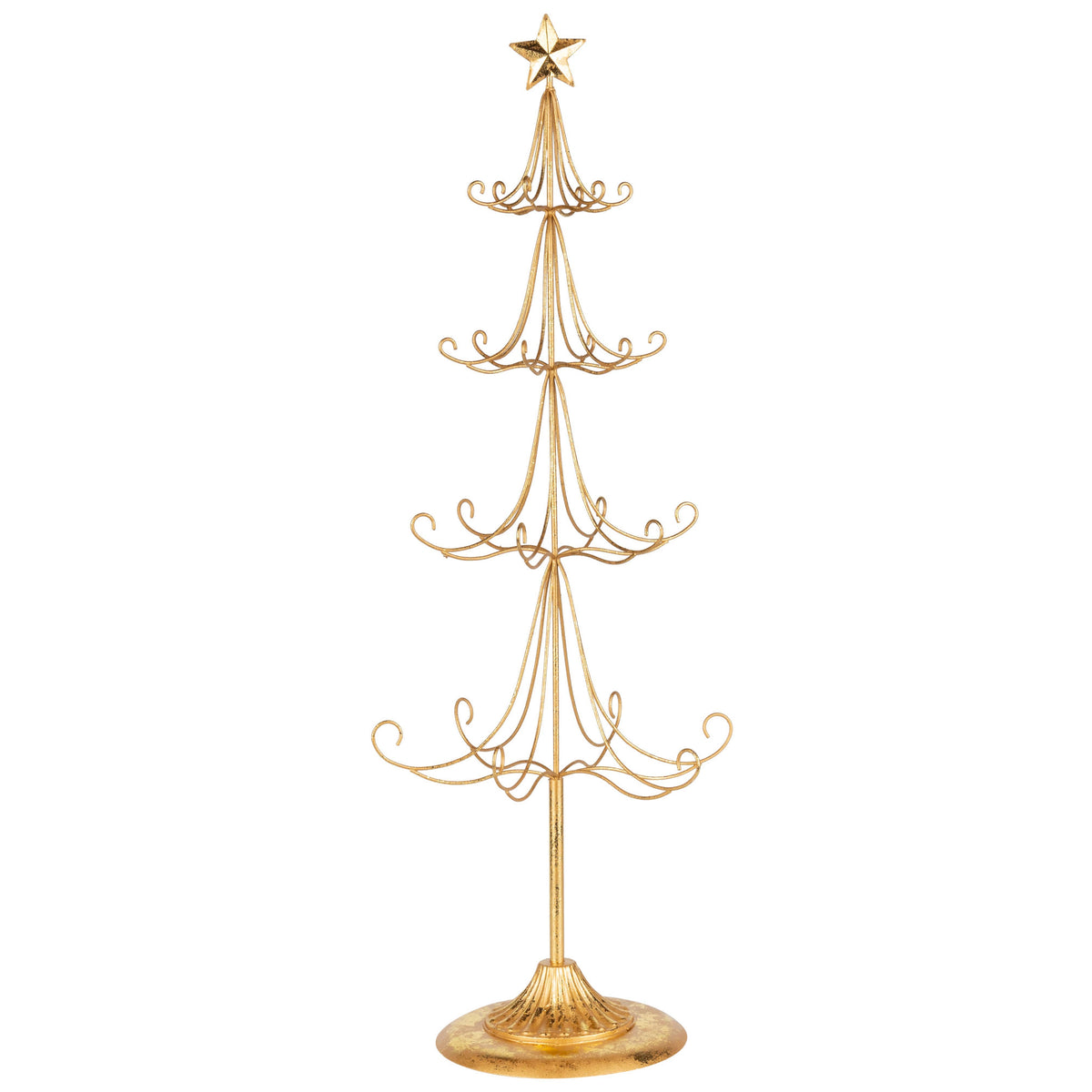 Silver Tree Home & Holiday - Gold foiled metal display tree table piece