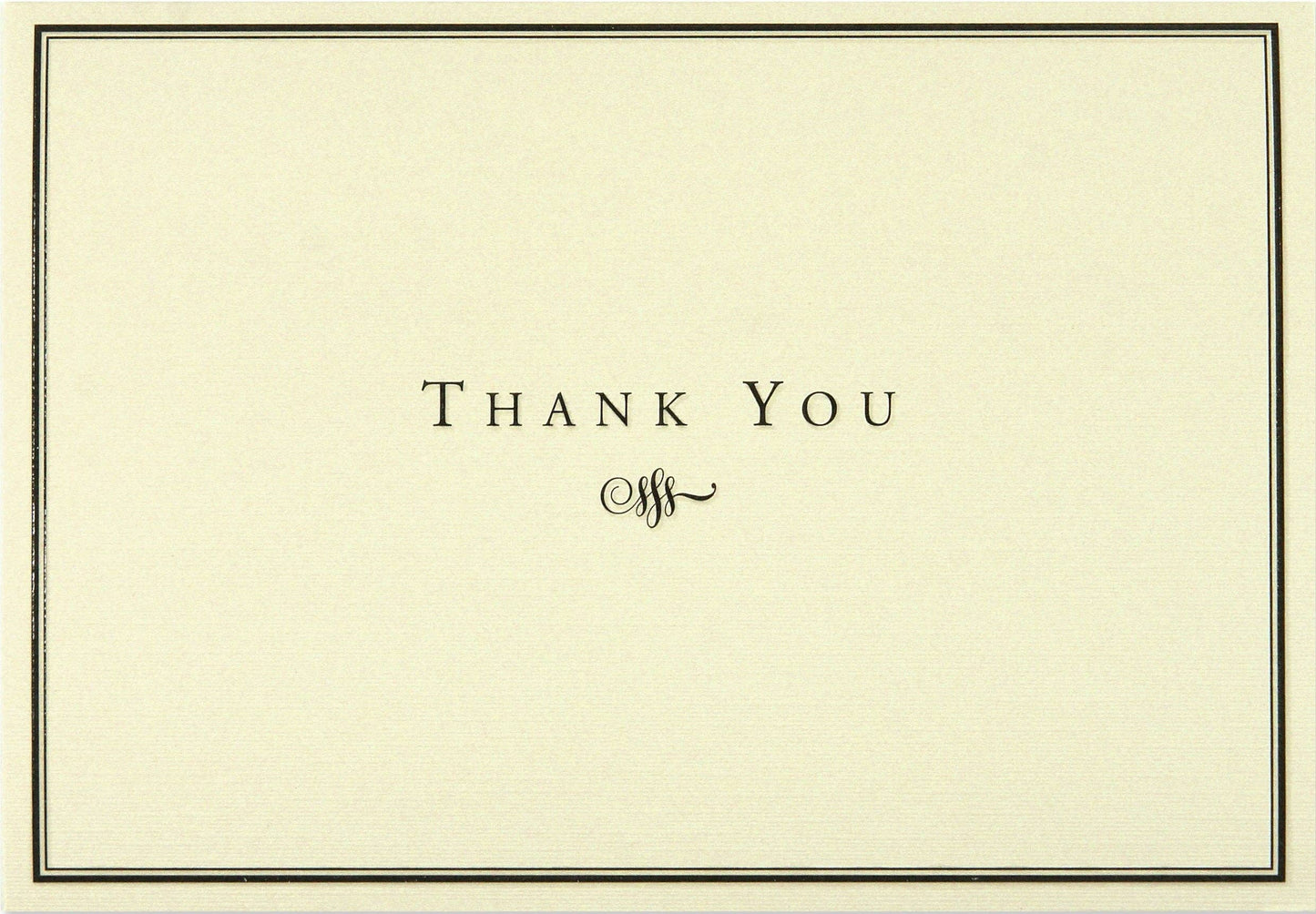 Black And Cream Thank You Notes