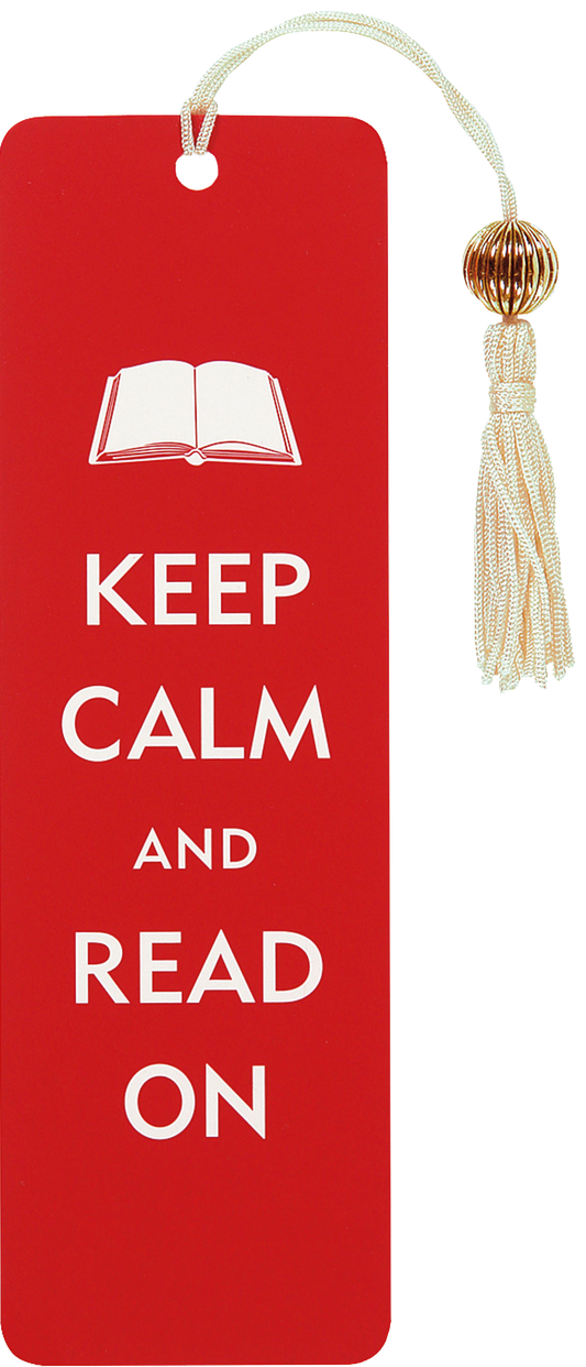 Keep Calm and Read On Beaded Bookmark