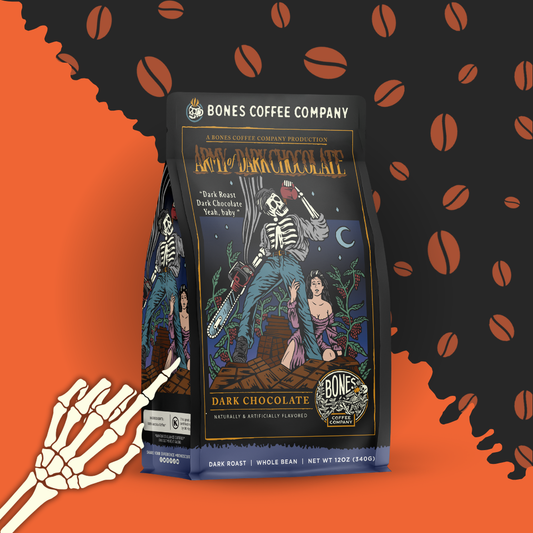 Bones Coffee Company - Army of Dark Chocolate Coffee | 12oz | Whole Bean & Ground: Ground
