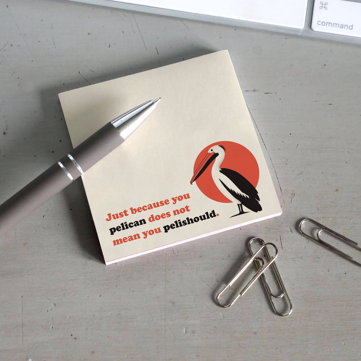 Just Because You Pelican . . .Funny Pun Sticky Note Pad