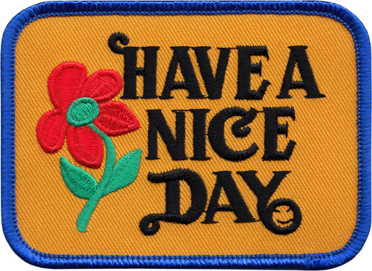 Patch - Have a Nice Day & Flower - Retro Vintage 1970s Vibes