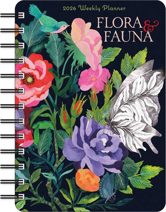 Flora & Fauna 2026 Weekly Planner Calendar by Malin  Gyllensvaan: Calendar; 224 pages / English
