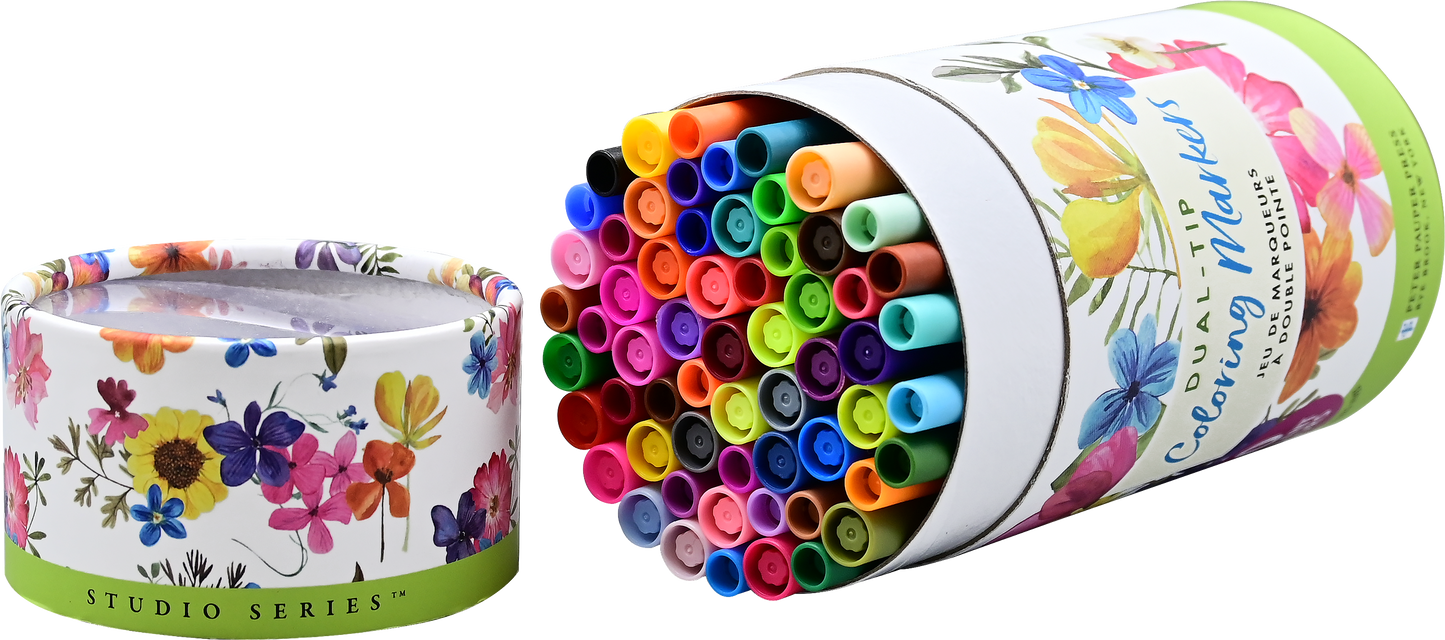 Peter Pauper Press - Studio Series Dual-Tip Coloring Markers (set of 60)