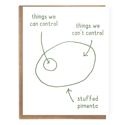 A Zillion Dollars - Pimento; Things We Can/Can't Control; Funny Sarcastic Card; C0463 - Stomping Grounds