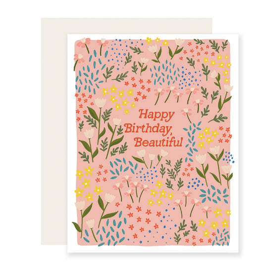 Slightly Stationery - Beautiful Meadow Birthday | Floral Birthday Card