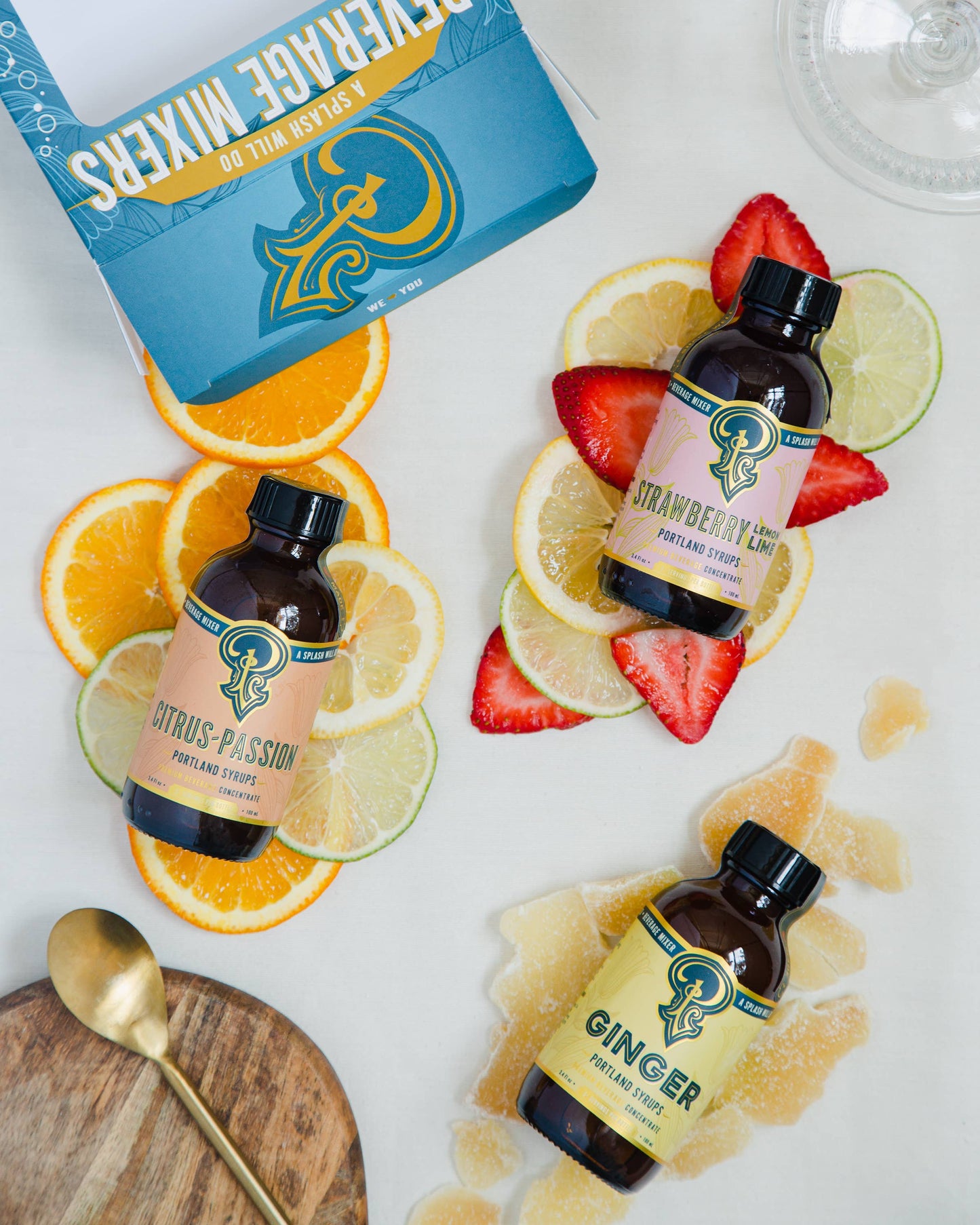 Portland Syrups - Gift Set - Blue Standard Cocktail / Mocktail Drink Mixers