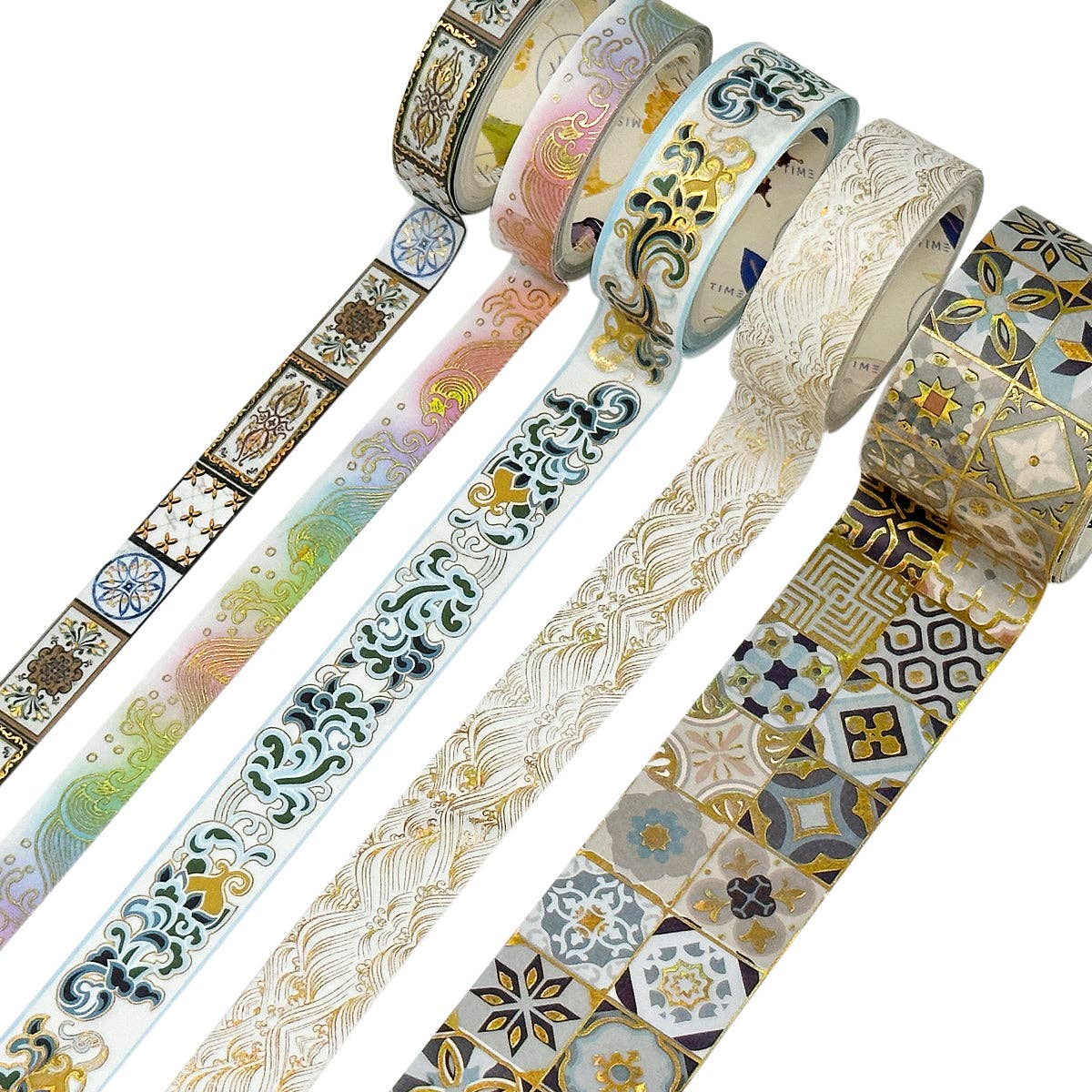 Wrapables.com - Wrapables Decorative Gold Foil Washi Tape Box Set for Arts & Crafts, Scrapbooking, Stationery, Diary (10 Rolls): Gold Embellishment