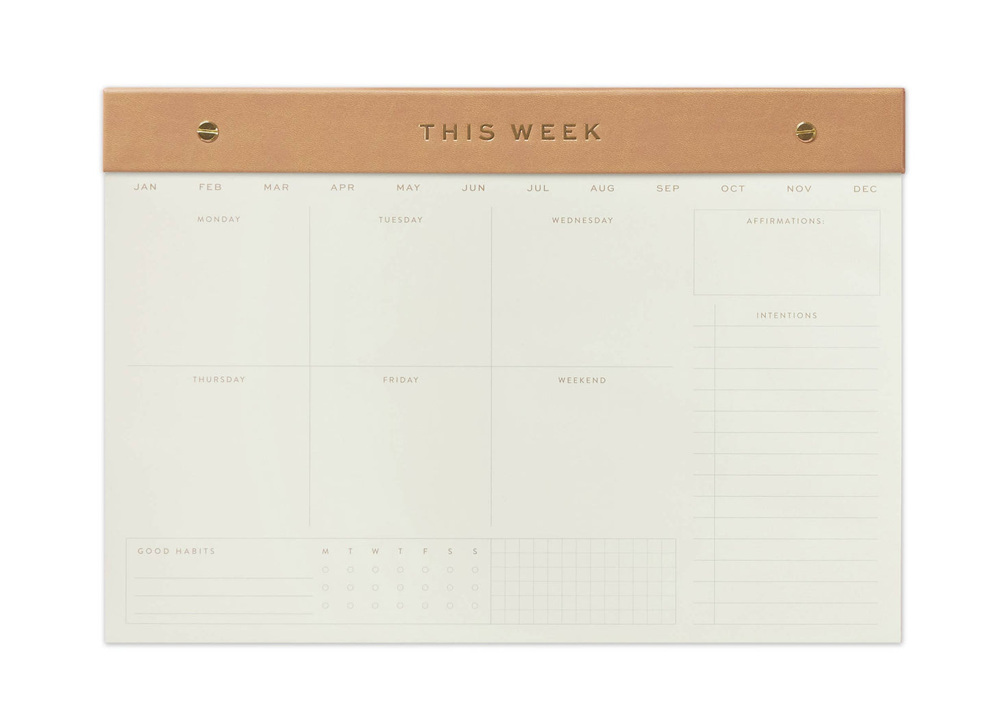 Weekly Postbound Notepad: Matcha / 9.75 X 14"