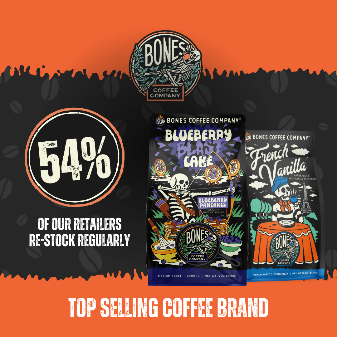Bones Coffee Company - Army of Dark Chocolate Coffee | 12oz | Whole Bean & Ground: Ground