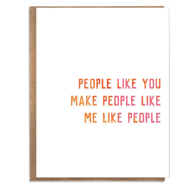 A Zillion Dollars - People Like You Make People Like Me Like People; Funny C8375 - Stomping Grounds