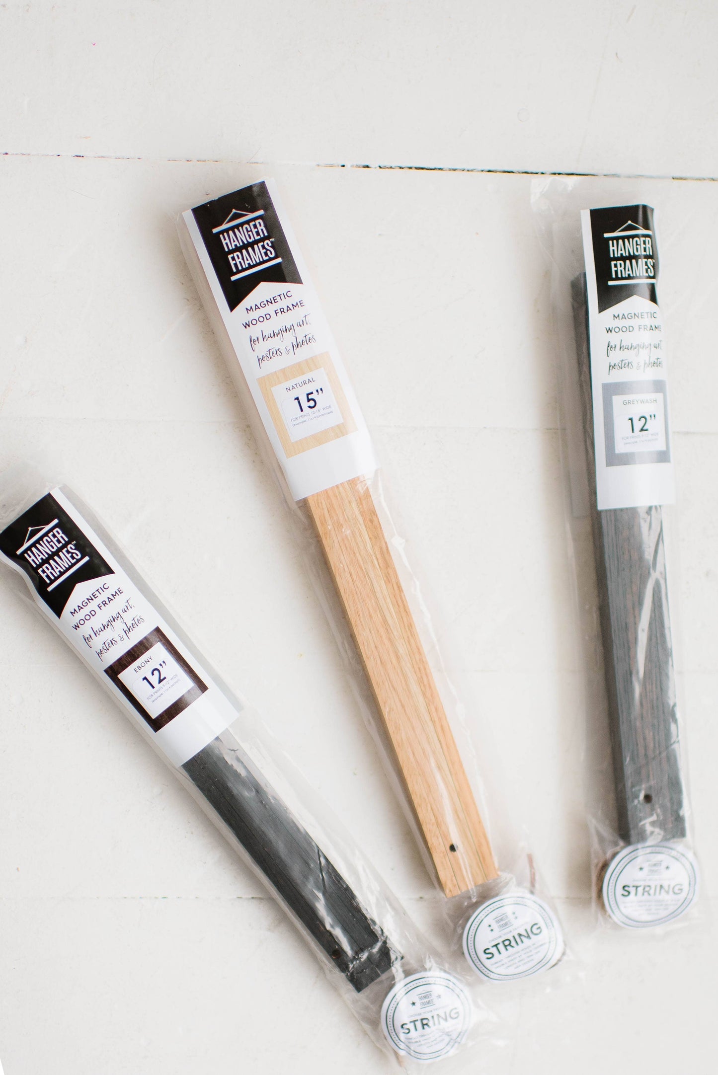 Hanger Frames - 19" MAGNETIC Poster Hanger Frame™ for 18x24" Portrait Prints: Natural Stain / Full retail packaging (poly bag & branded stickers)