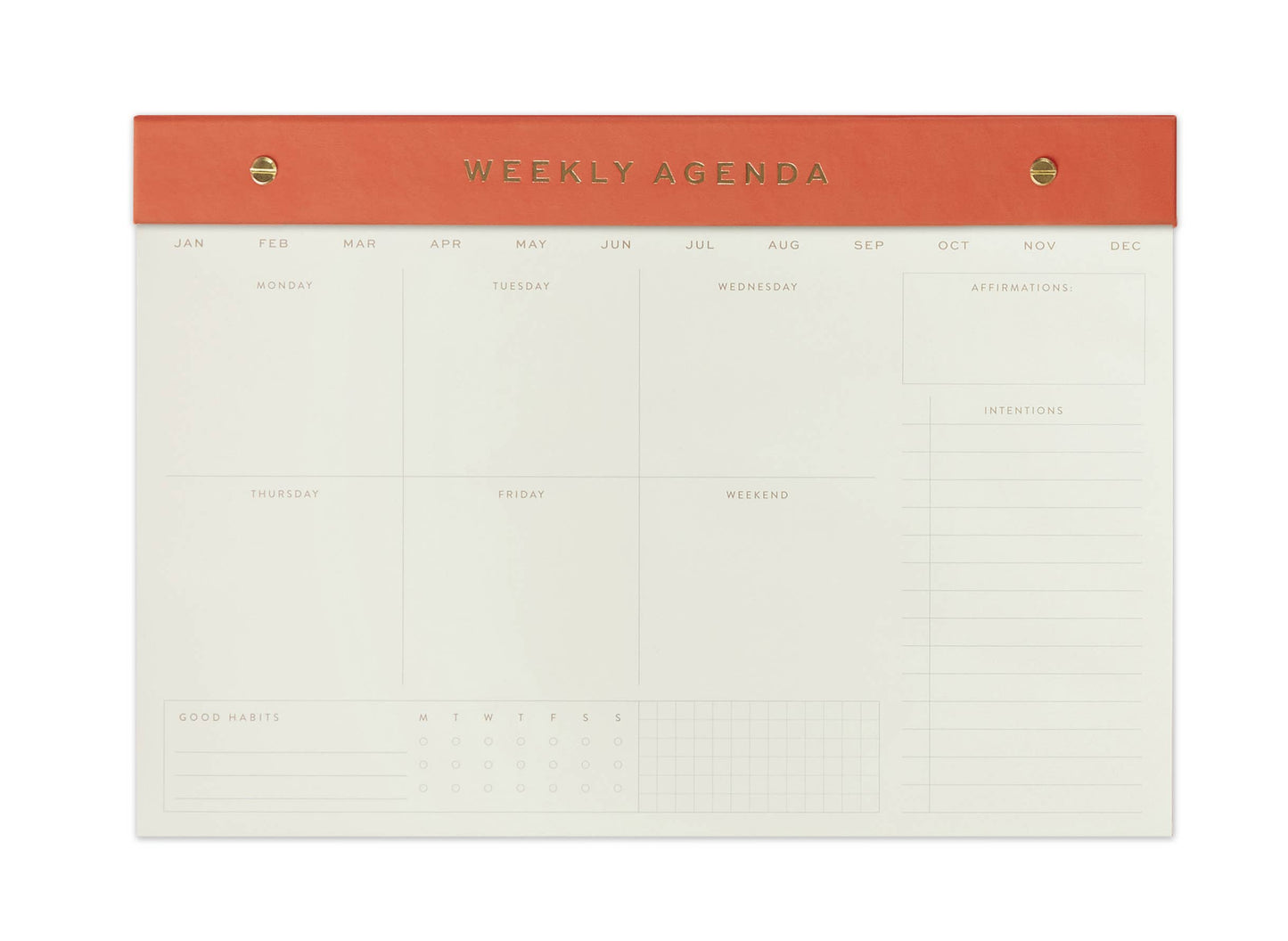 Weekly Postbound Notepad: Matcha / 9.75 X 14"