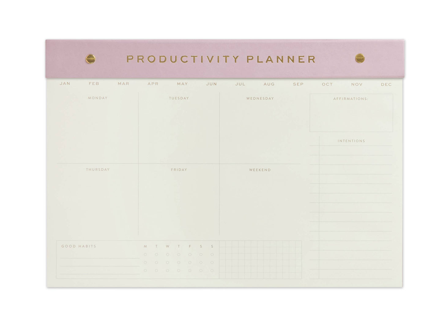 Weekly Postbound Notepad: Matcha / 9.75 X 14"