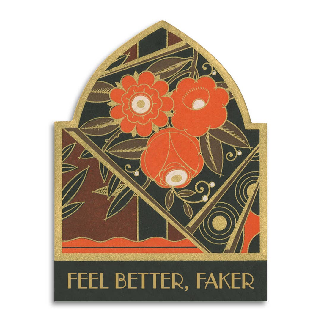 Feel Better, Faker - Funny Vintage Get Well Card