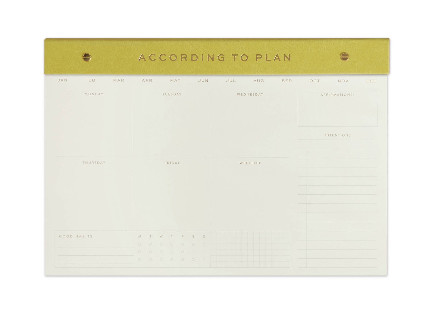 Weekly Postbound Notepad: Matcha / 9.75 X 14"