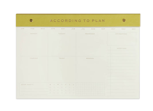 Weekly Postbound Notepad: Matcha / 9.75 X 14"